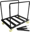 Utility Folding Table Cart, Heavy Duty Table Dolly with Swivel Wheels, Black Panel Cart for Drywall, Lumber, Mattress, Warehouse, Party Events, Grage, Home, Hotel