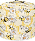 Daisy Bees Print Kitchen Appliance Decor 8 Quart Pressure Cooker/Air Fryer/Rice Cooker DusT Cover with Top Handle and Storage Pockets Machine Washable