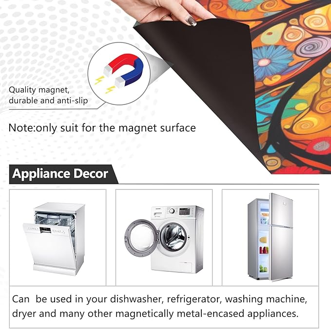 Abstract Tree Dishwasher Magnet Cover Sticker Magnetic Refrigerator Panel Front Door Fridge Microwave Decal