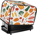 Toaster Cover 2 Slice Bread Vegetables Food Waterproof Appliance Cover with Hang Loop Bread Baker Toaster Cover for Kitchen