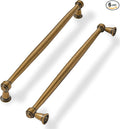 khtumeware 6 Pack 12 Inch(305mm) Antique Brass Cabinet Pulls Soild Vintage Brass Kitchen Cabinet Handles Aged Gold Kitchen Cabinet Hardware for Cupboard Drawer Handles Dresser Pulls