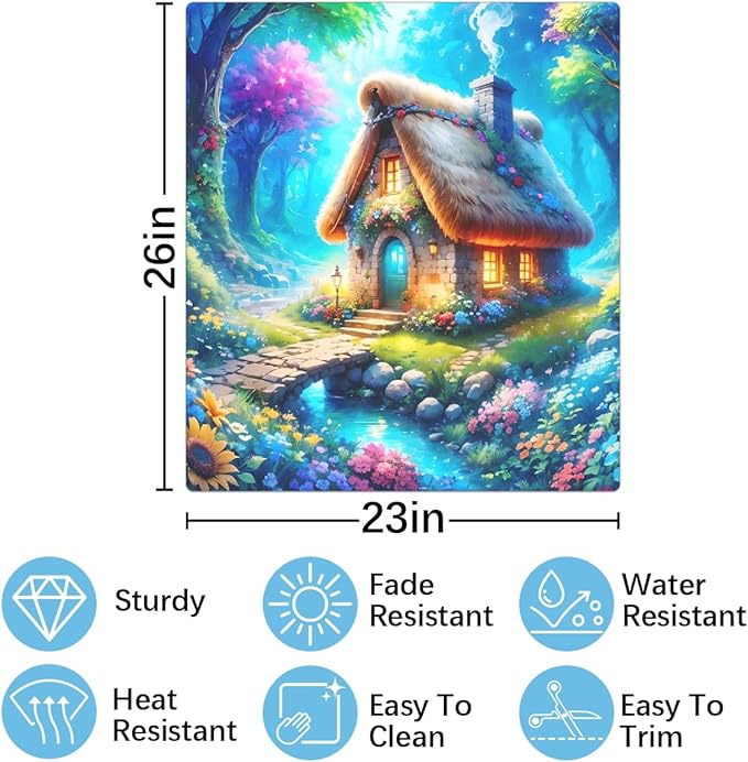 Dishwasher Magnet Cover Forest Flower Colorful Dishwasher Decorative Cover Front Dishwasher Door Cover Reuseable Dishwasher Cover Panel Decal for Kitchen Refrigerator Home Appliances 23" X 26"