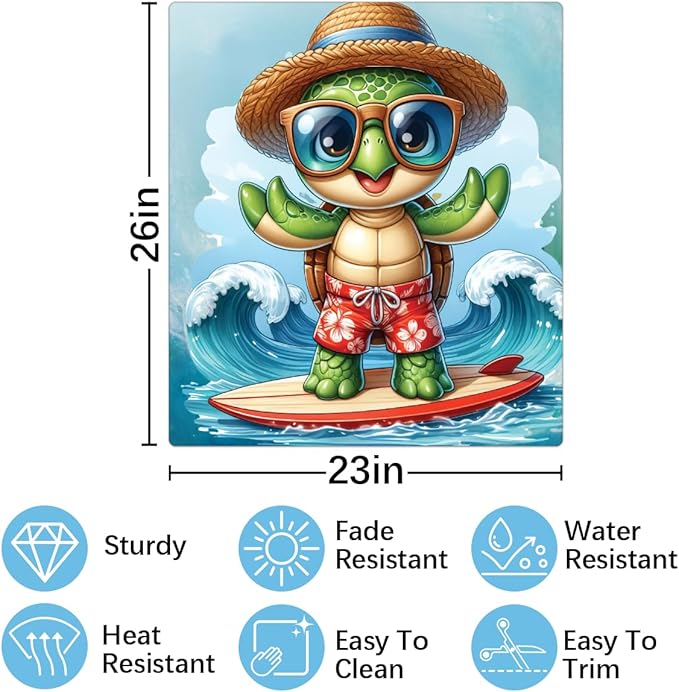 Dishwasher Magnet Cover Ocean Summer Turtle Front Dishwasher Cover Decoration Reusable Magnetic Door Cover Panel Decal Home Appliances Stickers Kitchen Refrigerator Fridge 23"x26"