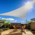 Amagenix Sun Shade Sail 10'X10'X14' Curved Edge Outdoor Shade Canopy Light Grey Breathable 95% UV Block Shade Cloth for Patio Garden Backyard (We Make Custom Size)