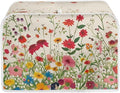 Flower Field Print Toaster Cover Washable 2 Slice Bread Maker Protector Oven Dust Cover for Small Kitchen Appliances Anti Fingerprint