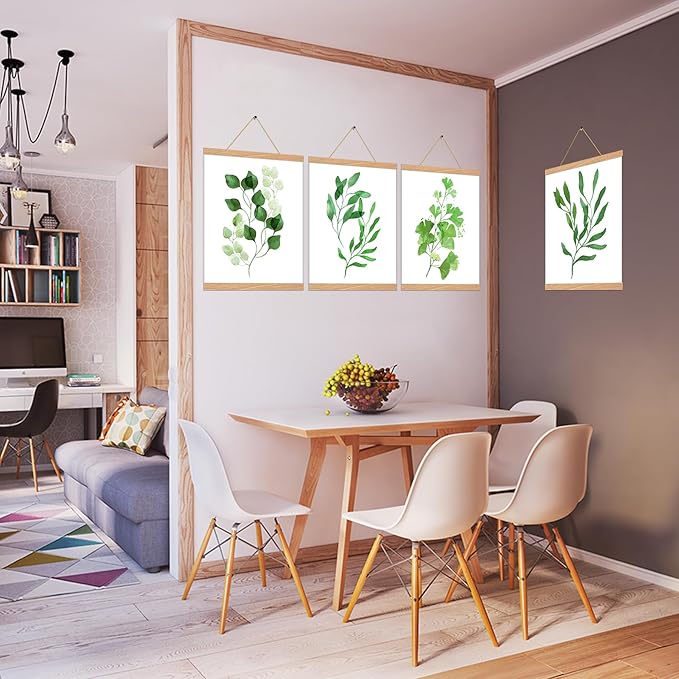 4 Pack Magnetic Poster Hanger Frame 12 inch Black- 12x16 12x18 12x20 12x24 Poster Frame for Wall Art Pictures Photos Prints Maps Diamond Art Painting