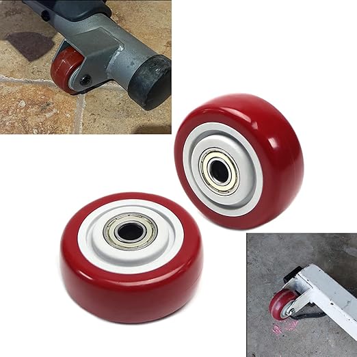 4 PCS 3.5INCH Caster Wheels Red Heavy Duty Plate Shelf Replacement Wheels for Platform up to 308 LBS/140KG