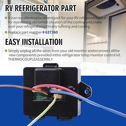 𝟲𝟯𝟳𝟯𝟲𝟬 Temp Monitor Control Kit - Upgraded Temperature Sensor for Norcold RV Refrigerator (Compatible with 2118,1200,1201,1210,1211 Series), Replaces #634677/637360/634678