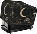 4 Slice Toaster Cover for Kitchen Vintage Botanical Moon Waterproof and Dustproof Toaster Dust Cover with Side Pockets Decorative Universal Cover for Wide Slot Toasters and Small Appliances