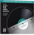 EVEO 25 Vinyl Inner Sleeves for Vinyl Records - Rice Paper Anti-Static LP For 12" Records - Record Sleeves inner Crystal-Clear Protection and Premium Quality - Archival Grade