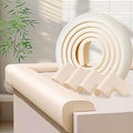 Baby Proofing Edge & Corner Protectors, White Foam L-Shape Self-Adhesive Bumper Strip + 4Corner Guards, Wall & Furniture Safety Bumpers for Nursery, Kitchen, Fireplace, Table, Desk