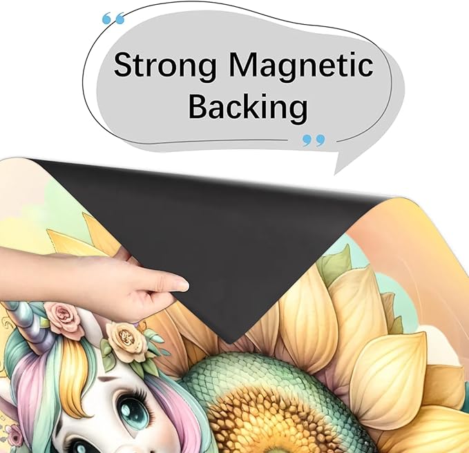 Sunflower Unicorn Dishwasher Magnet Cover for The Front Dishwasher Door Cover Panel Decals Magnetic Refrigerator Cover for Kitchen Farmhouse Home Decor 23 X 26 in