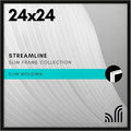 Americanflat 24x24 Picture Frame with Polished Plexiglass - Streamline Collection - Thin Border Square Frame for Wall Display - Hanging Hardware Included - Black