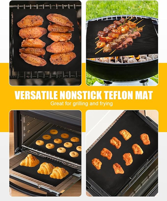 134PCs Air Fryer Liners Compatible with Nuwave Bravo XL Pro Air Fryer Toaster Oven 30QT,4PCs Baking Teflon Mats Reusable and 130PCs Parchment Paper Accessories for Nuwave 12-in-1 Oven with Grill Combo