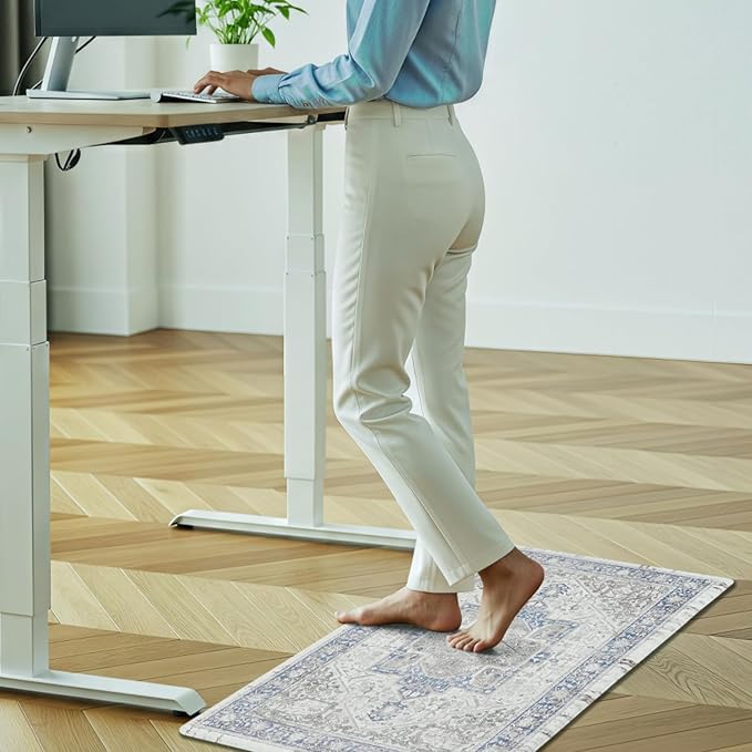 QSY Kitchen Anti Fatigue Floor Mats,Comfort Cushioned Standing Rugs,Waterproof,Non-Slip Memory Foam Kitchen Mats for Floor,39x20x0.5 Inch