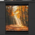 Dishwasher Magnet Cover Front Dishwasher Cover Decoration Reusable Magnetic Door Cover Panel Decal Home Appliances Stickers Kitchen Refrigerator Fridge Autumn Golden Forest 23"x26"