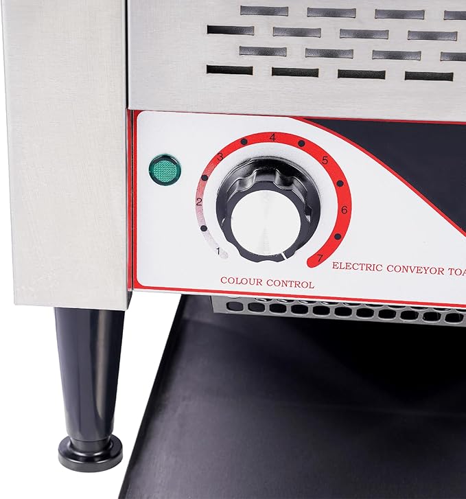 Commercial Toaster, 300 Slices/Hour, Conveyor Toaster Commercial, 1900W Heavy-duty Stainless Steel Rotating Toasters Oven for Restaurant, Conveyor Belt Toasters for Bun, Bagel, Bread