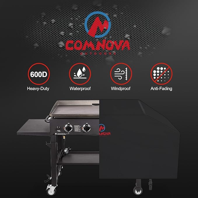Comnova Griddle Cover for Blackstone 36 Inch - 600D Flat Top Griddle Cover Without Hood, 36" Outdoor Grill Covers Heavy Duty Waterproof for Blackstone 1554, 1825 and More