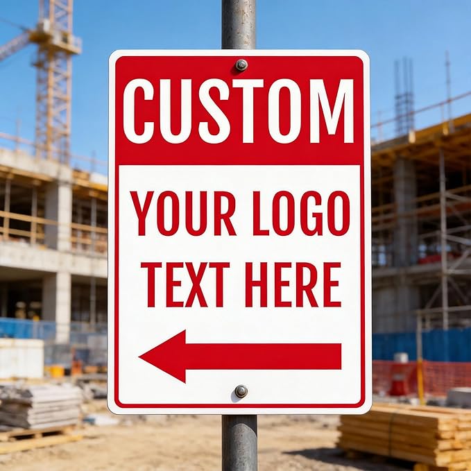 Custom Outdoor Metal Sign for Office Shop Display, 20x15 Inch, Rust-Free Aluminum Weather Resistant, Waterproof, Durable Ink, Easy to Mount