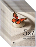 Mantello 5x7 Inch Front Loading Picture Frames - Clear - Art Wall Hanging Table Desk - Family Gallery Multi Photo Frame - 12 Pack
