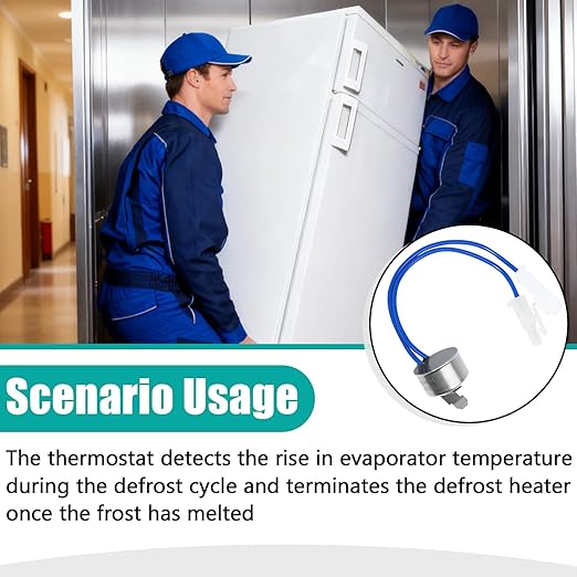 242046001 Refrigerator Defrost Thermostat for Electrolux Frigidaire Kenmore | Replaces 240386402, 1564839, AP4508400, AH2378768, EA2378768, PS2378768, L47-22F