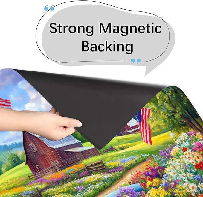 Garden Flower Flag Dishwasher Magnet Cover for The Front Dishwasher Door Cover Panel Decals Magnetic Refrigerator Cover for Kitchen Farmhouse Home Decor 23 X 26 in