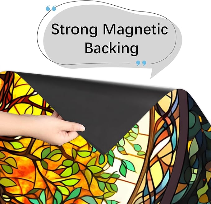 Tree of Life Spring Dishwasher Magnet Cover Rainbow Tree of Life Glass Dishwasher Decorative Cover Front Dishwasher Door Cover Reuseable Dishwasher Cover for Kitchen Home Appliances 23" X 26"