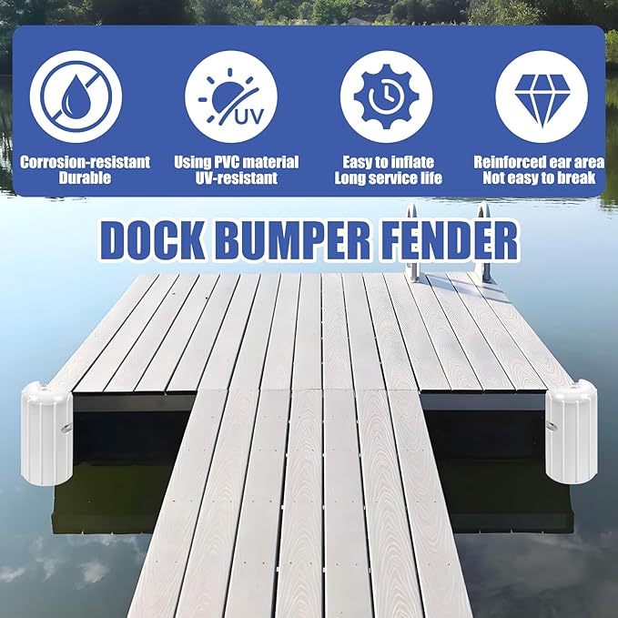 Corner Dock Bumper Fender, Inflatable Protection,Marine Corner Dock Fender Bumper, Protect Docks & Ships from Damage Caused collisions
