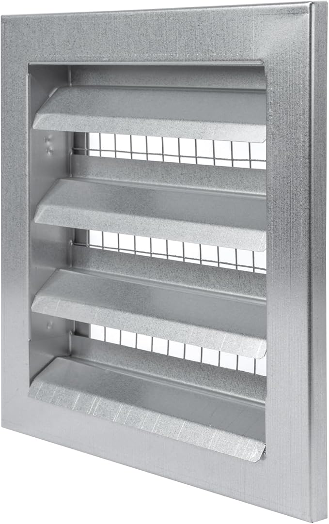 Repa Market 8" x 8" Inch Heavy Duty Galvanized Steel Register Vent Cover with Wire Mesh Screen - Crawl Space Vent - Air Intake/Exhaust Outdoor Wall Gable Vent - HVAC Duct Vent - Vent Covers for Wall