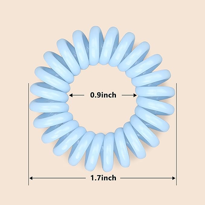 Hair Elastics, 20Pcs No Crease Spiral Hair Ties, Hair Bands Multi Color Waterproof for Women Girls, Hair Accessories