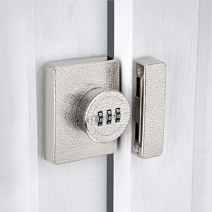 Silvery Cabinet Lock,3 Digit Password Keyless,Anti Pry Mechanical Password Lock,Protect Privacy,for Drawer,Cabinets,Locker, Closet,Windows,Sliding Door,Bathroom,and Garden