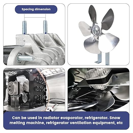 Condenser Fan AC Motor YZF6-13,Input Power 33W Output Power 6W Shaded Pole Motor for Refrigerator,Freezer,Small Ventilation Rquipment,UL Approved (120V 60Hz YZF6-13)