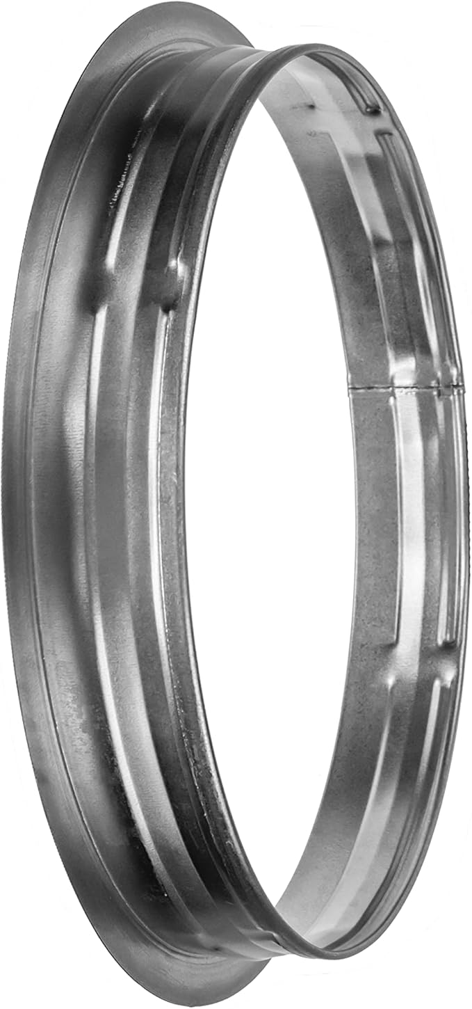 Repa Market 12'' Inch Metal Duct Connector Flange - Air Tight Vent Duct Collar - for Connecting Exhaust, Intake Flex and Straight Ducting - Heating, Cooling Universal HVAC Adapter - Home, Commercial