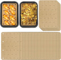 200 Sheets Air Fryer Disposable Paper Liner Compatible with Ninja DZ201/DZ401 Dual Airfryer Baking,Rectangular Perforated Parchment Paper Double Basket Air Fryers Accessories