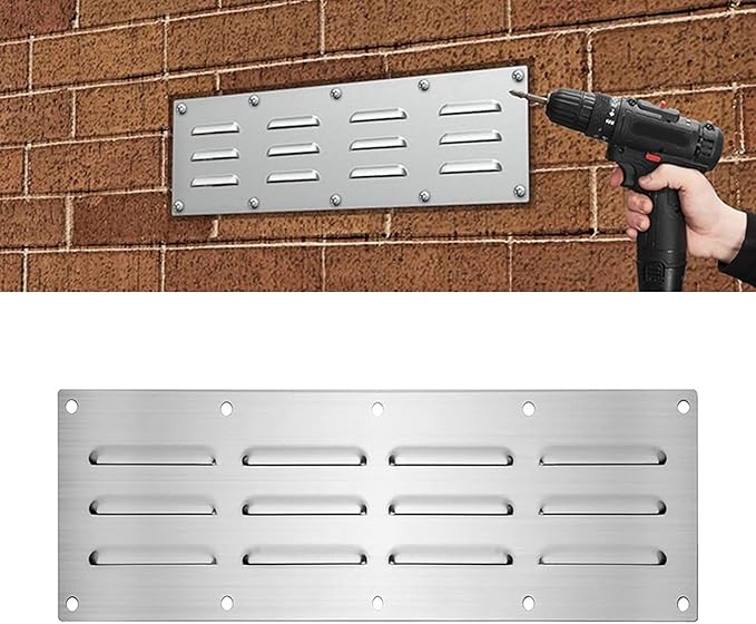 2 Part Oxidation Immune Ventilation Grilles Permanent Metal Canopies for Telecommute Commercial Use Plate for Sitting Room Bedroom