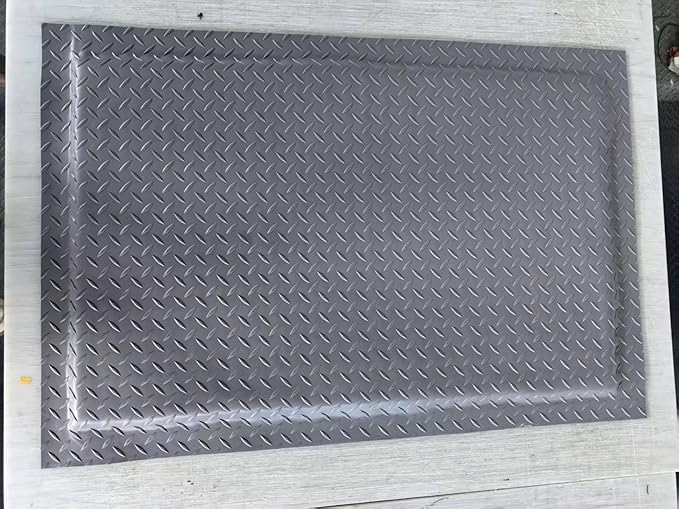 Anti Fatigue Mats Industrial 3' x 6' 15/16" Thick Ergonomic Standing Mat Commercial Kitchen Mat Heavy Duty Diamond Plate Cushioned Shop Floor Mats Helps Relieve Back and Leg Soreness, Grey