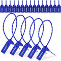 1000 Pcs Plastic Tamper Seals Fire Extinguisher Tags Security Tags Seals Safety Numbered Zip Ties Labels Safety Disposable Self Locking Signage 250 mm Length (Blue)