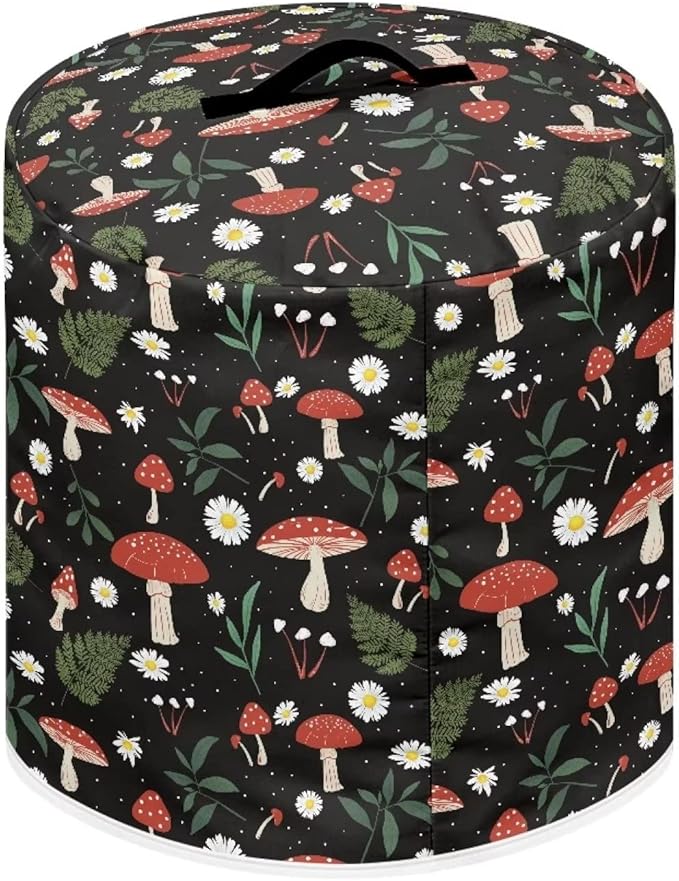 Mushroom Kitchen Decor Accessories Appliance Dust Cover for Electric Pressure Cooker/Air Fryer/Rice Cooker/Steamer/Toaster,Pressure Cooker Cover 6 qt