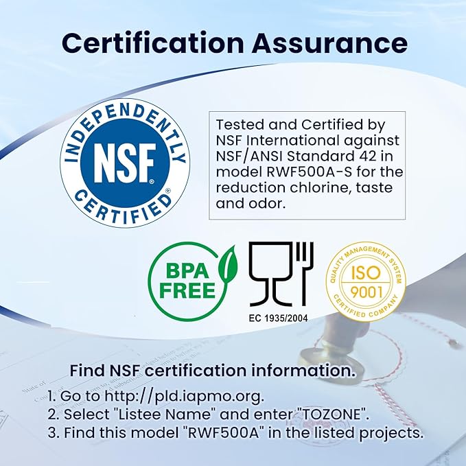 GOLDEN ICEPURE 4396508 Refrigerator Water Filter Replacement for EveryDrop Filter 5, EDR5RXD1, 4392857, 4396510, Clch100, 46-9010, NLC240V, 8212491, WF285 5PACK