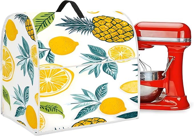 Mixer Dust Cover for 6-8 Qt Stand Mixer, Cloth Cover with 2 Storage Pockets for Stand Mixer Protective Covers Large for 6-8 Quart Mixer