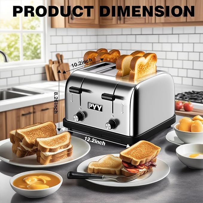 PYY Commercial 4-Slice Toaster for Restaurant