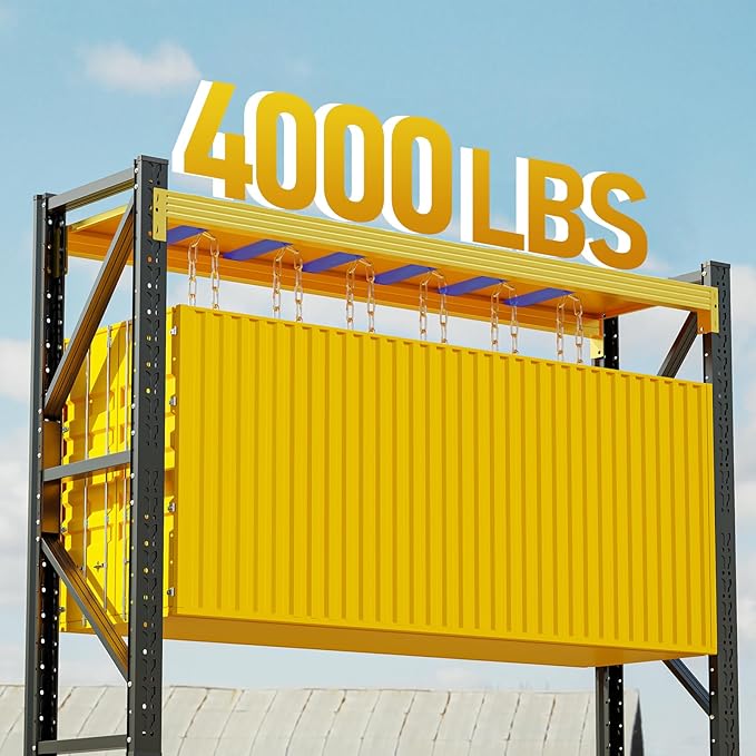 48" W Storage Shelves Heavy Duty, 4000LBS Metal Garage Shelving Units, 4 Tier Adjustable Shelf, Garage Storage Shelves Rack, Industrial Shelving for Warehouse, Basement,48" W x 24" D x 79" H