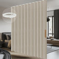 100% Blackout Room Divider Curtains - Total Privacy Curtains Panel, Thermal Insulated Noise Reduction Curtain for Bedroom Windows, Include Ceiling Curtain Track(Cream White, W180 x L108, 1 Pack)