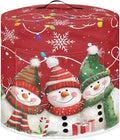 Christmas Theme 8 Quart Pressure Cooker Cover with Top Handle and Storage Pocket Cute Snowman Bulb Lights Print Kitchen Appliance Air Fryer Rice Cooker Protector Cover