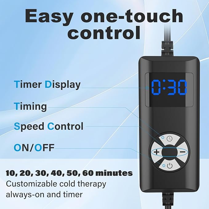 Shoulder Ice Machine Rotator Cuff Cold Therapy, Ice Machine for Shoulder After Surgery Post-Surgery Care, Timer, Compression Pad 14-Quart