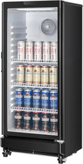 VEVOR Commercial Merchandiser Refrigerator, 5.7 CU.FT Glass Door Display Refrigerator Upright Fridge, Beverage Refrigerator Cooler Merchandiser with 3 Adjustable Shelves and Soft LED Light, Black