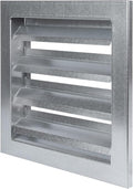 Repa Market 9" x 9" Inch Heavy Duty Galvanized Steel Exhaust Vent - Air Intake Wall Louvered Vent Grille - Outdoor/Indoor HVAC Vent Register - HVAC Crawl Space Durable Air Gable Vent