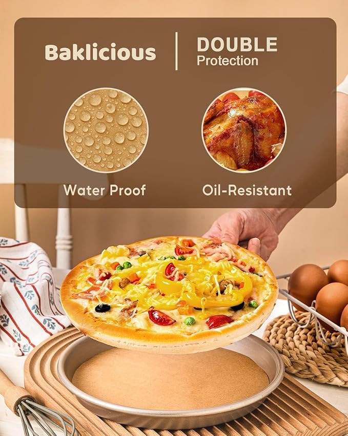 Baklicious 250Pcs 4 Inch Parchment Paper Rounds. Non Stick Round Parchment Paper, Baking Parchment Circles for Cake Baking, Patty Separating, Tortilla Wrapping