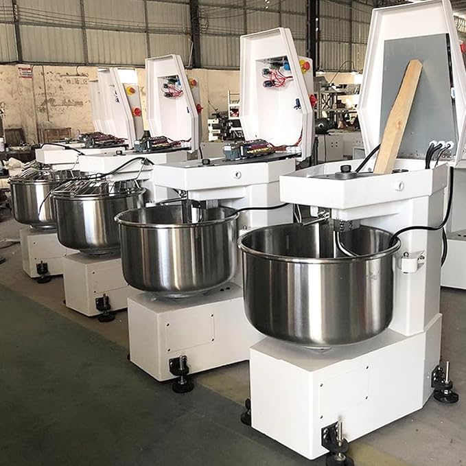 Commercial Dough Mixer Dual Rotating,31QT Two Speeds Mixing Dough Kneading Machine,Electric Dough Kneading Machine for Restaurant Pizzeria,Safety protection device & Timer Included