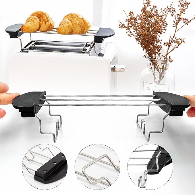 Toast Rack Stainless Steel Toaster Warming Rack Toaster Cooling Grid Bread Rack Grilling Rack Holder Toaster Holder Rack for Outdoor Hiking Kitchen 26cm